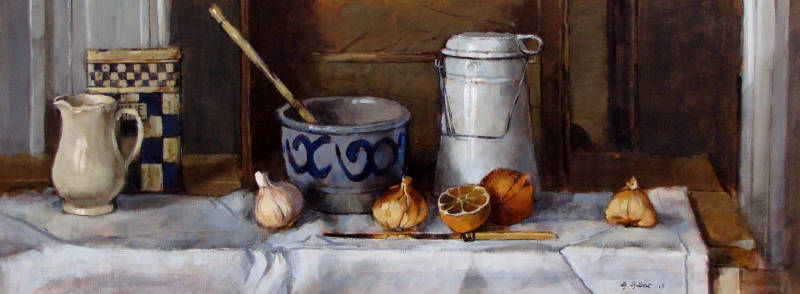 Still Life with Butterdish, Acrylic